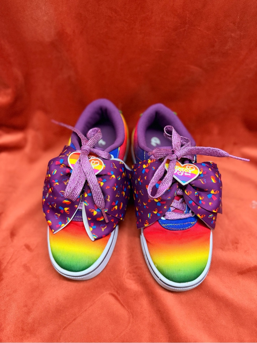 Heelys Kids Rainbow Sneakers with Purple Bow